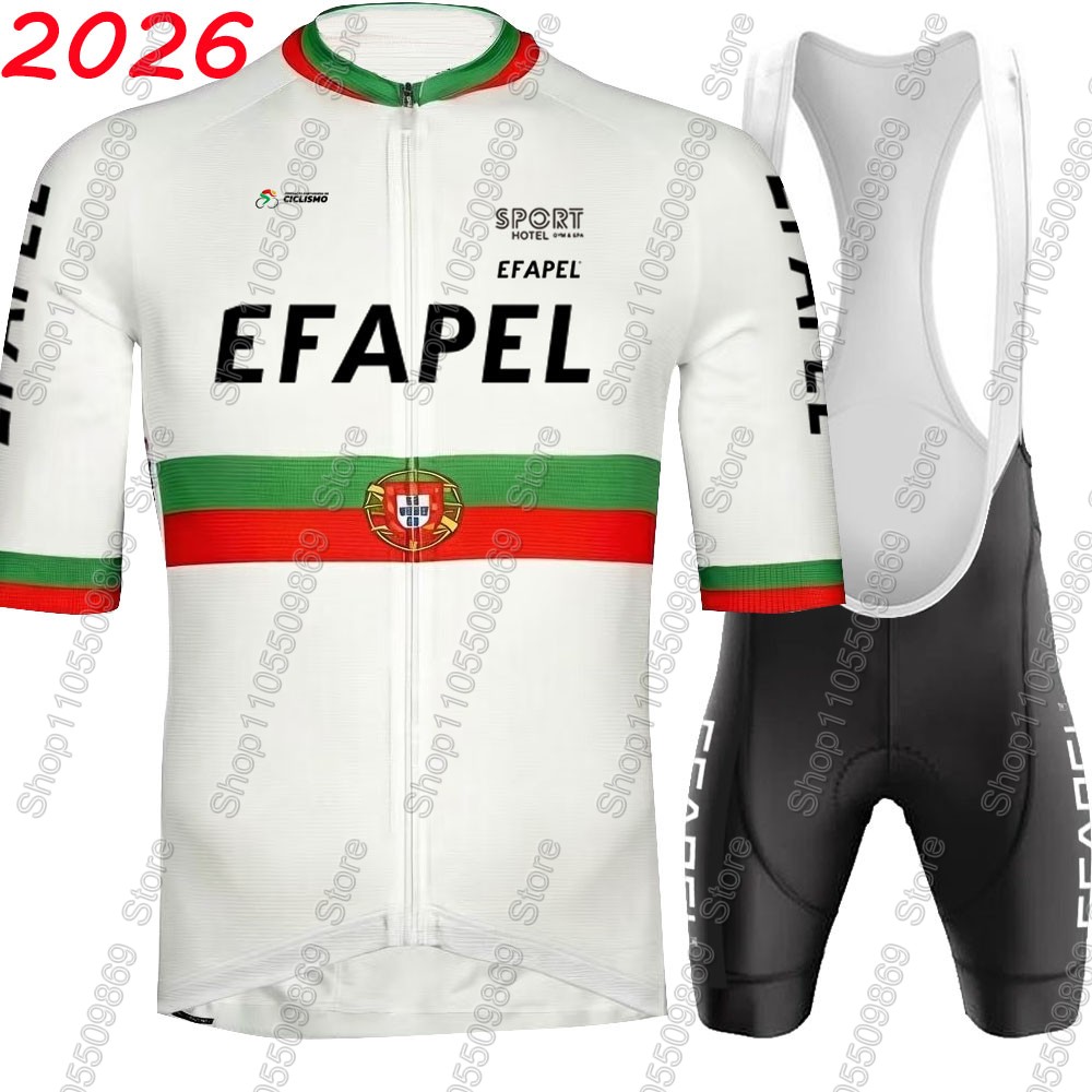 Cycling Gear Jersey - Portugal 2026 Efapel Team Radtrikot-Set –