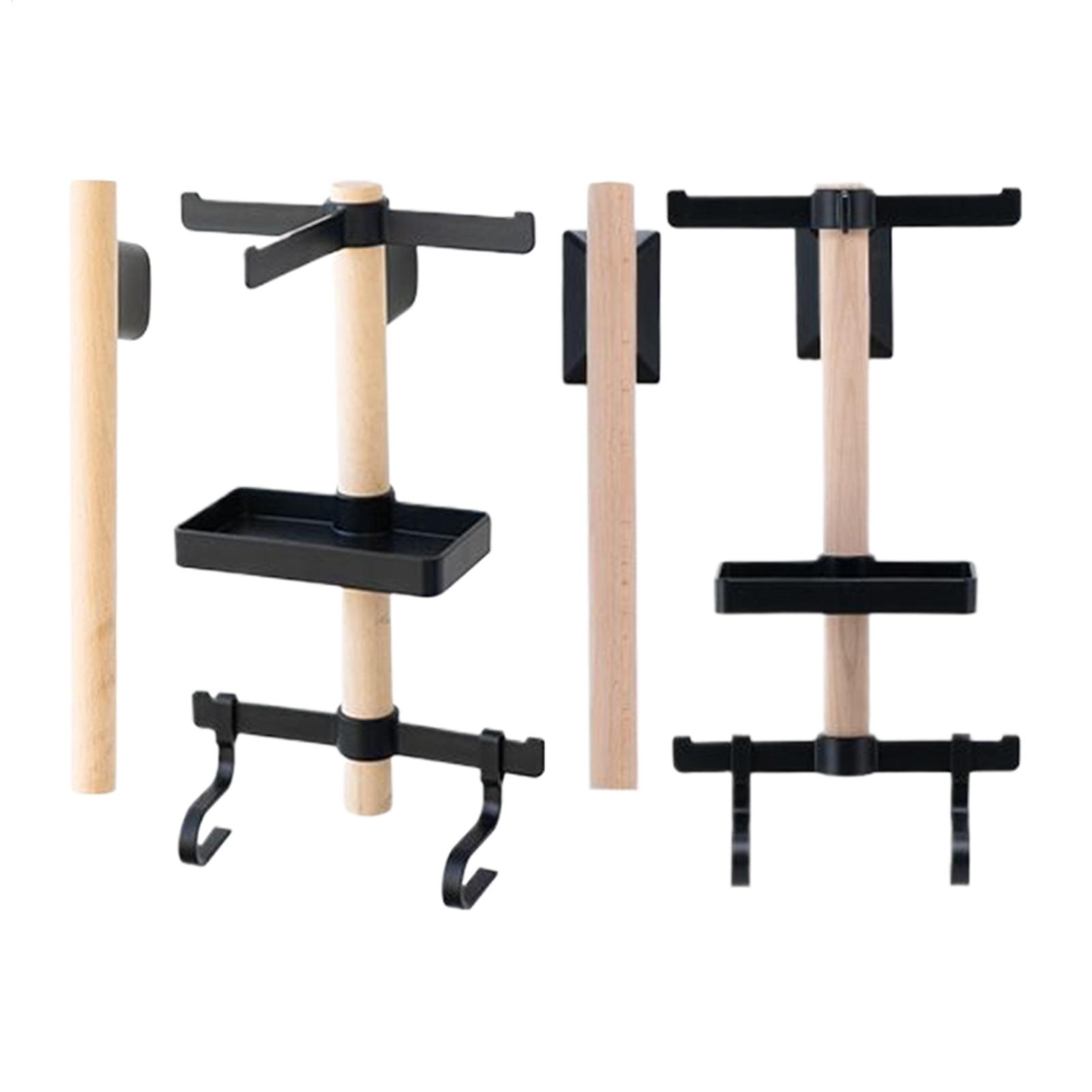 Cycling Gear Wall Mount - Fahrrad-Wandhalterung 1 Set Buchenholz Montierte Ausrüstungshalterung
