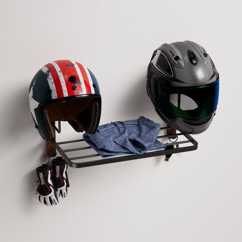 Cycling Gear Wall Mount - Multifunktionaler Wandhalter für Helme, Sicherheitskappen-Aufhänger, Regal