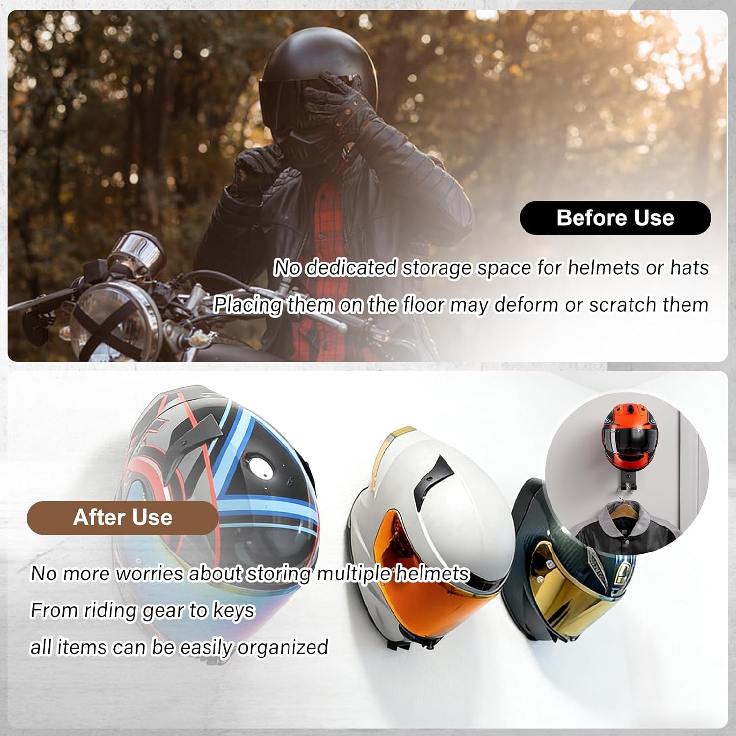 Motorradhelmhalter Wandmontage – Cycling Gear Wall Mount Bewertung und Preis